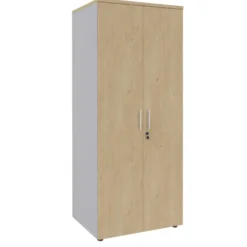 Vestiaire mélaminé Majesty - h. 183 x l. 80 cm - penderie - 1 tablette mélaminé avec tringle porte cintres