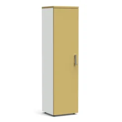 Vestiaire mélaminé Obade - h. 197 x l. 50 cm - 1 tablette avec tringle porte-cintres