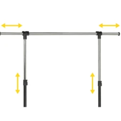 Vestiaire mobile extensible Extend - chrome et noir