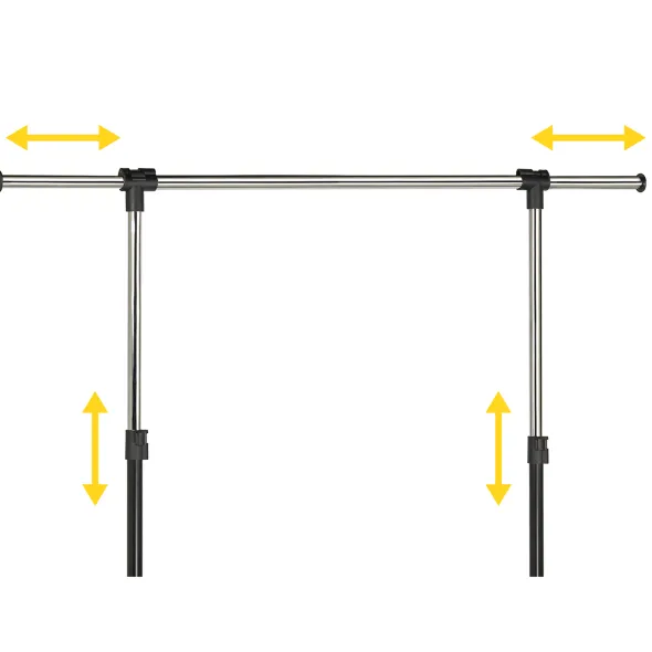 Vestiaire mobile extensible Extend - chrome et noir