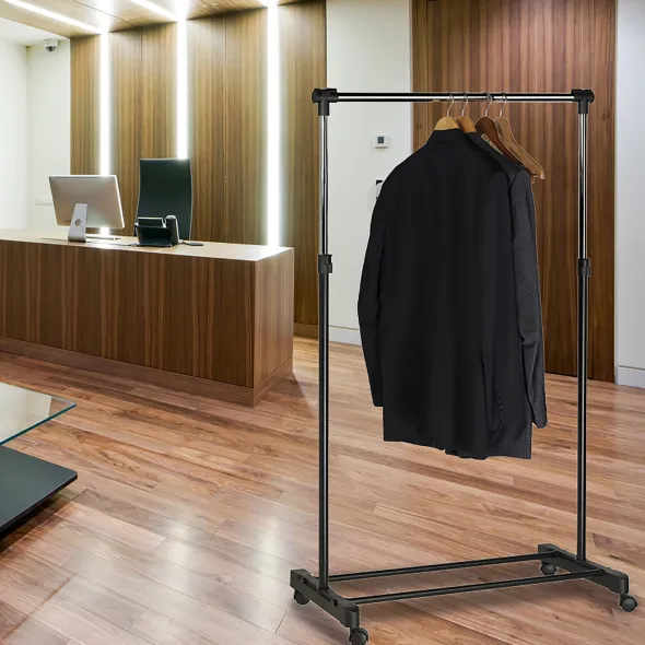 Vestiaire mobile extensible Extend - chrome et noir