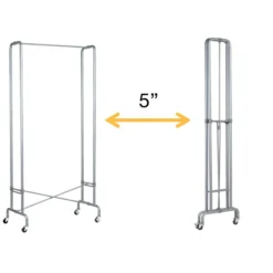 Vestiaire mobile pliable Foldy - gris métal