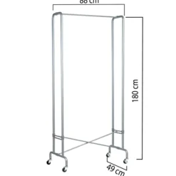Vestiaire mobile pliable Foldy - gris métal