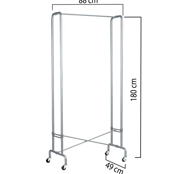 Vestiaire mobile pliable Foldy - gris métal
