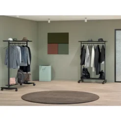Vestiaire mobile Sherpa - l. 150 cm - avec galerie et porte-bagages
