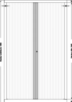 Vestiaire métallique Corial - h. 198 x l. 120 cm - unicolore - fermeture rideaux