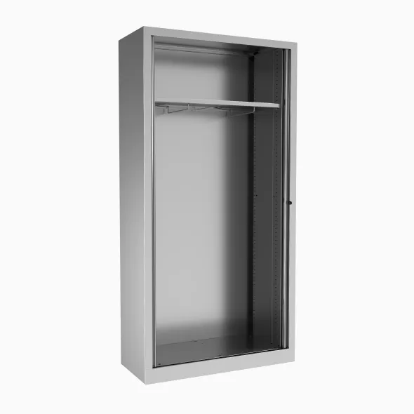 Vestiaire métallique Corial - h. 198 x l. 100 cm - unicolore - fermeture rideaux