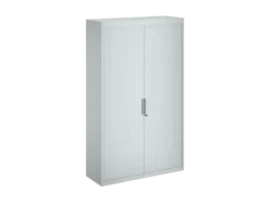 Vestiaire métallique Frameone II - h. 198 x l. 120 cm - demi-penderie - fermeture rideaux