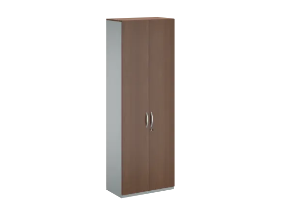 Vestiaire placage bois/mélaminé FrameOne II Manager - h. 229 x 80 cm - penderie - portes battantes