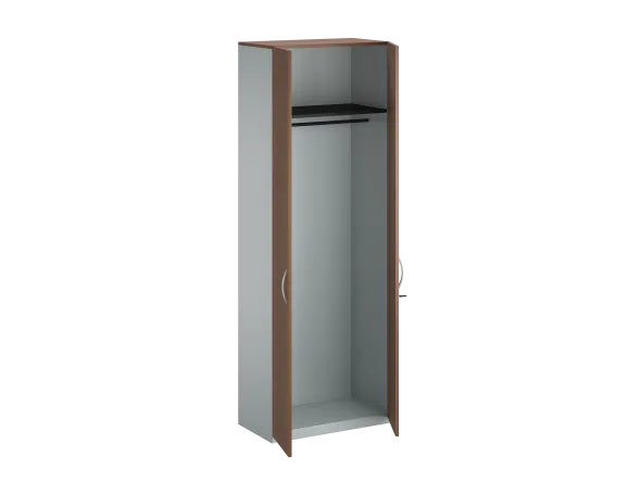 Vestiaire placage bois/mélaminé FrameOne II Manager - h. 229 x 80 cm - penderie - portes battantes