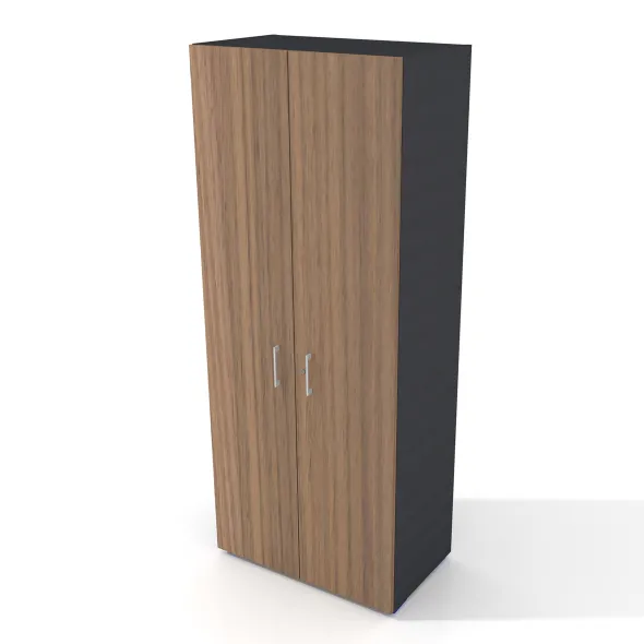 Vestiaire placage bois/mélaminé Epure Manager - h. 197 x l. 80 cm - penderie - portes battantes