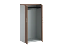 Vestiaire placage bois/mélaminé FrameOne II Manager - l. 80 x h. 154 cm - penderie - portes battantes