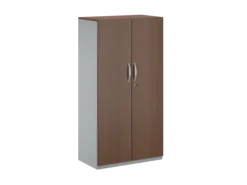 Vestiaire placage bois/mélaminé FrameOne II Manager - l. 80 x h. 154 cm - penderie - portes battantes
