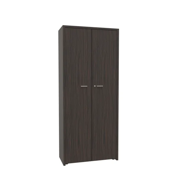 Vestiaire placage bois Quadri Prestige - h. 217 x l. 92 cm - 1 tablette mélaminé avec tringle - 2 portes