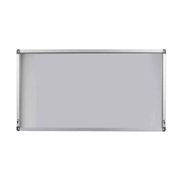 Vitrine d'extérieur murale - porte relevable par vérin en PMMA - fond tôle laquée 21 A4