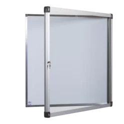 Vitrine d'intérieur murale - porte battante en PMMA - fond tôle laquée 10 A4