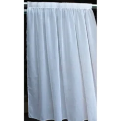 Voilage transparent - 340 x 230 cm - mousseline 100 % polyester M1 - ruban fronceur préplissé - ourlet bas - blanc