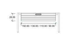 Voile de fond pour bureau droit Arial - l. 180 cm